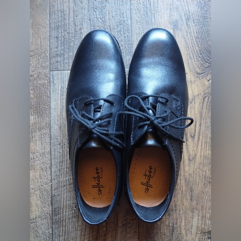 Collection By Clarks Men's Black Leather Derby Shoes